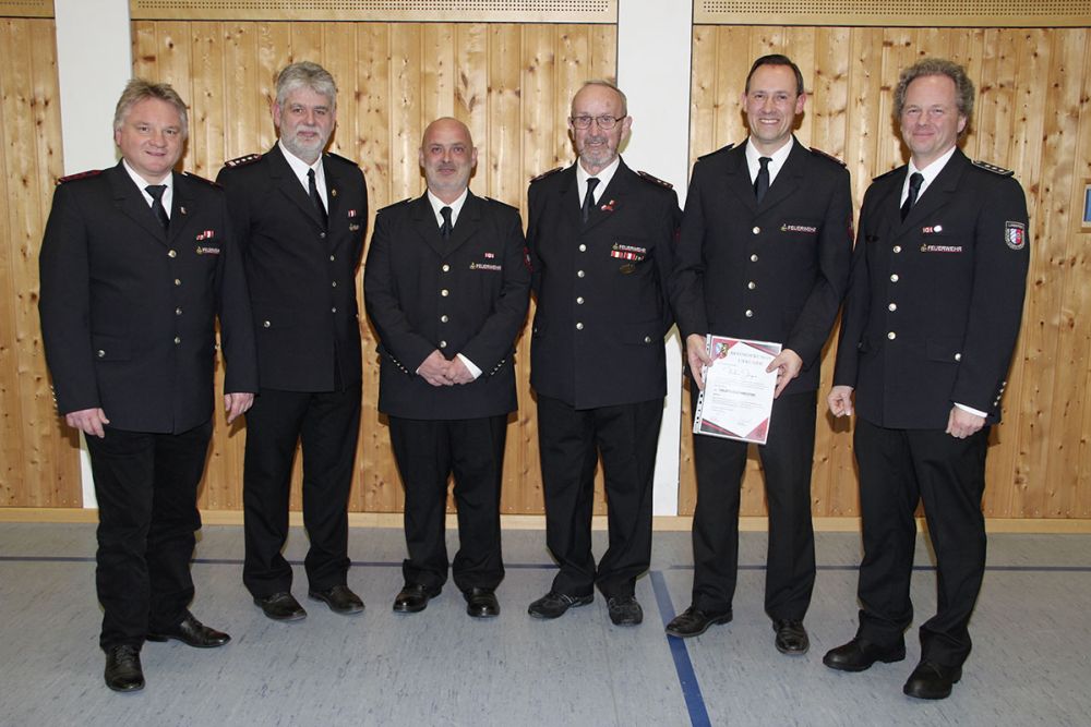 Geehrte Mitglieder bei der Jahreshauptversammlung in Mörtelstein 