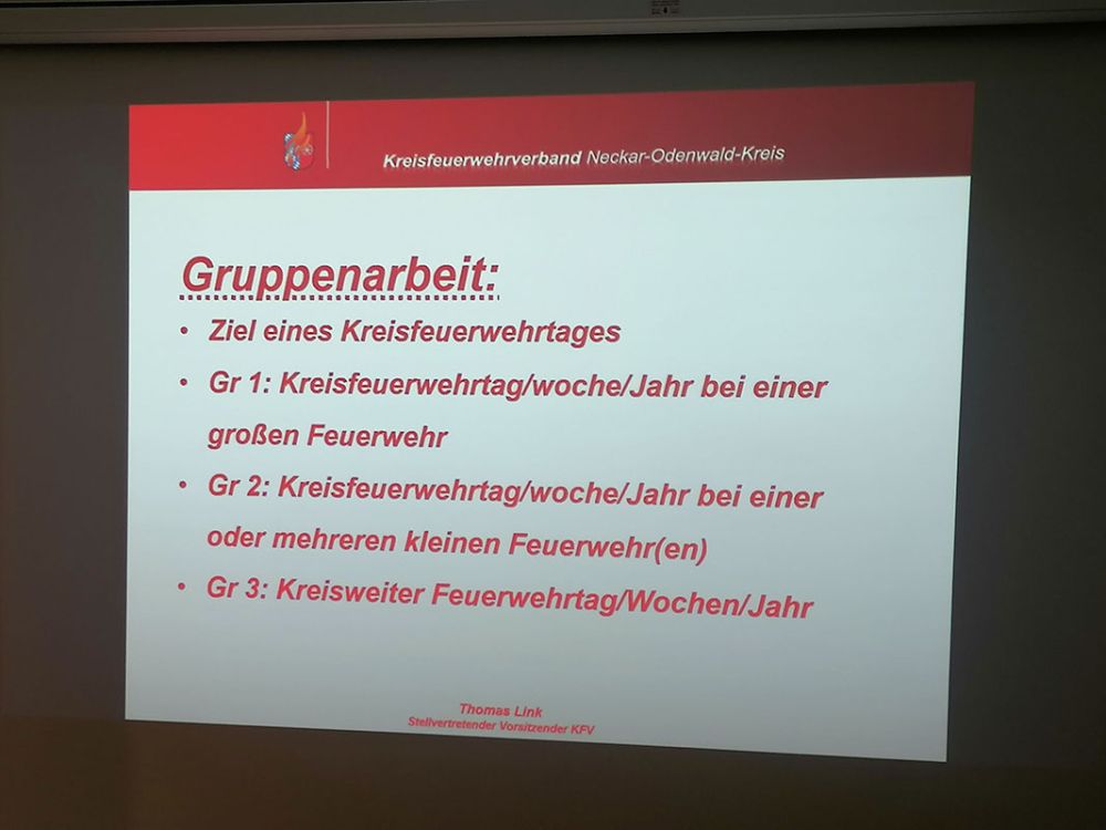 Ein Foto der Präsentation